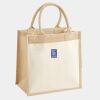 Cotton Pocket Jute Midi Tote Thumbnail
