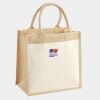 Cotton Pocket Jute Midi Tote Thumbnail