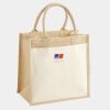 Cotton Pocket Jute Midi Tote Thumbnail